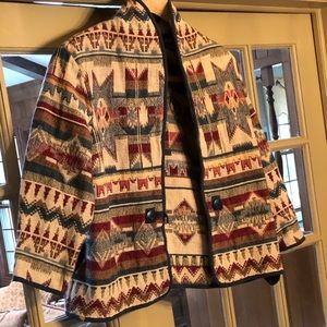 Vintage 70s, boho print sweater